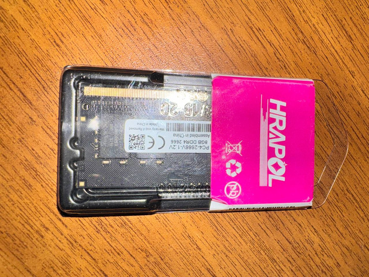 RAM HRAPOL 8GB 2666MHZ CL19 1.2V pc4 رم اچ ار پول لب تاب8 گیگ